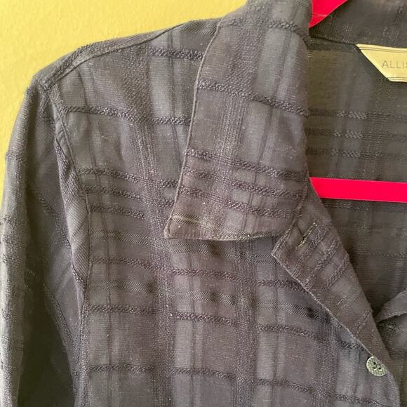 Blue Ladies Button Down Allison Daley - Picture 2 of 8